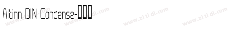 Altinn DIN Condense字体转换